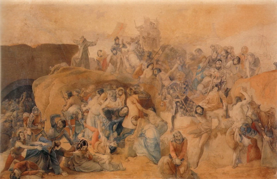 La sete patita dai primi crociati sotto Gerusalemme [1833 - 1850], Galleria d’Arte Moderna, Palazzo Pitti, Firenze